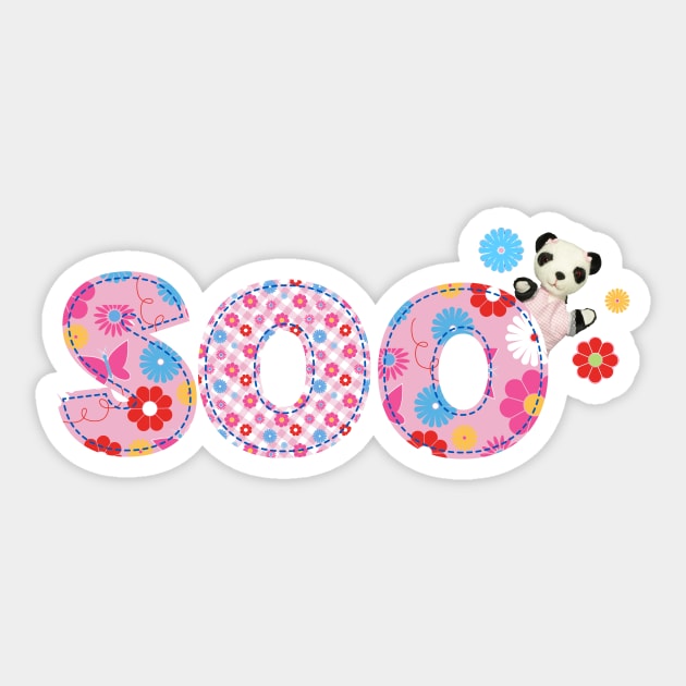 Sooty Soo Floral Pattern Text Sticker by All + Every